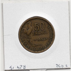 50 francs Coq Guiraud 1954 TTB, France pièce de monnaie