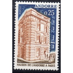 Timbre Andorre Yvert No 174 maison d'Andorre à Paris neuf ** 1965