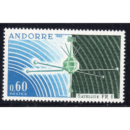 Timbre Andorre Yvert No 177 Satellite FRI neuf ** 1966