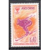 Timbre Andorre Yvert No 187 Jeux olympiques Grenoble neuf ** 1968