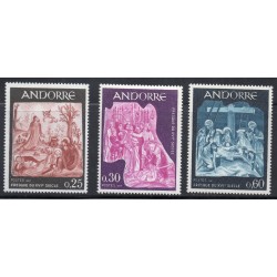 Timbres Andorre Yvert No 184-186 Fresques maison des valées neufs ** 1967