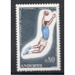 Timbre Andorre Yvert No 201 Handball neuf ** 1970