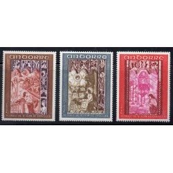 Timbres Andorre Yvert No 198-200 retable St-jean-de-Caselles neufs ** 1969