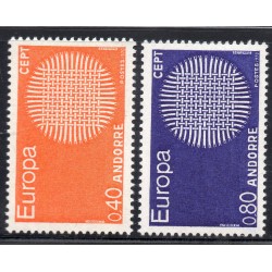 Timbres Andorre Yvert No 202-203 Europa neufs ** 1970