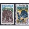 Timbres Andorre Yvert No 210-211 Nature, faune ours et coq neufs ** 1971