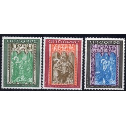 Timbres Andorre Yvert No 214-216 retable St-Jean-de-Caselles neufs ** 1971