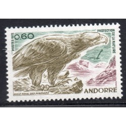 Timbre Andorre Yvert No 219 Nature, faune Aigle royal ** neuf 1972