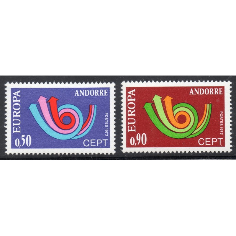 Timbres Andorre Yvert No 226-227 Europa neufs ** 1973