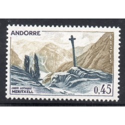 Timbre Andorre Yvert No 204 Croix gothique de Meritxell neuf ** 1970