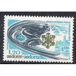 Timbre Andorre Yvert No 251 jeux Olympiques Innsbruck neuf ** 1976