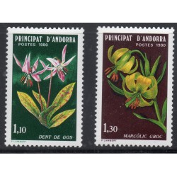 Timbres Andorre Yvert No 286-287 Fleurs des vallées neufs ** 1980