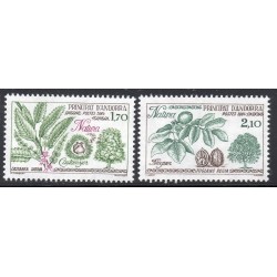 Timbres Andorre Yvert No 331-332 Nature, flore arbres neufs ** 1984