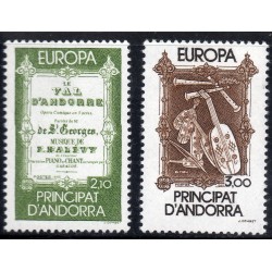 Timbres Andorre Yvert No 339-340 Europa année de la musique neufs ** 1985