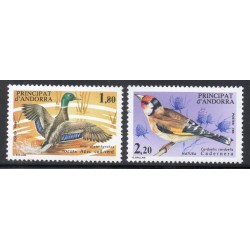 Timbres Andorre Yvert No 342-343 Nature, Faune Oiseaux neufs ** 1985