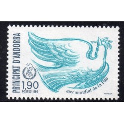 Timbre Andorre Yvert No 353 année de la paix neuf ** 1986