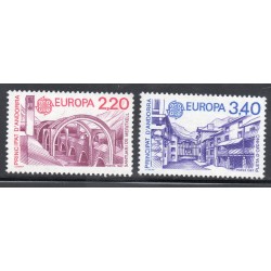Timbres Andorre Yvert No 358-359 Europa architecture neufs ** 1987