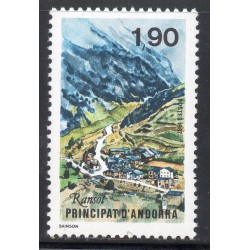 Timbre Andorre Yvert No 360 Village de Ransol neuf ** 1987