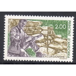 Timbre Andorre Yvert No 364 randonnée pédestre neuf ** 1987