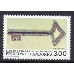Timbre Andorre Yvert No 365 clef de la Cortinada neuf ** 1987