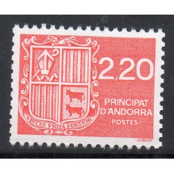 Timbre Andorre Yvert No 366 Blason 2.20F neuf ** 1988