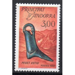 Timbre Andorre Yvert No 367 Pied Ex-voto neuf ** 1988
