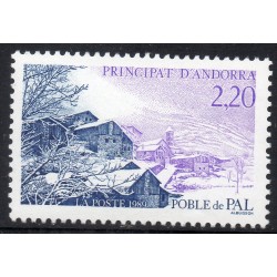 Timbre Andorre Yvert No 377 Village le Pal neuf ** 1989