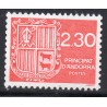 Timbre Andorre Yvert No 387 Blason 2.30F neuf ** 1990