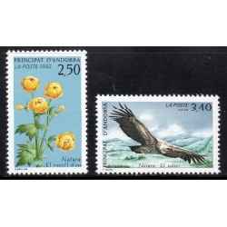 Timbres Andorre Yvert No 420-421 Nature, Faune et Flore neufs ** 1992