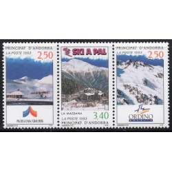 Timbres Andorre Yvert No 429A Station de Ski neuf ** 1993