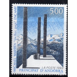 Timbre Andorre Yvert No 439 Michael Warren, Un endroit Plein neuf ** 1993