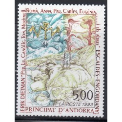 Timbre Andorre Yvert No 440 Erik Dietman, Pep, Lu, Canolic i els altres neuf ** 1993