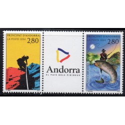 Timbres Andorre Yvert No 450B Sports neuf ** 1994