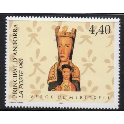 Timbre Andorre Yvert No 461 Vierge de Meritxell neuf ** 1995