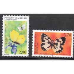 Timbres Andorre Yvert No 462-463 Nature, faune, papillons neuf ** 1995