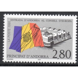 Timbre Andorre Yvert No 466 Conseil de l'Europe neuf ** 1995