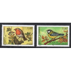 Timbres Andorre Yvert No 470-471 Nature, faune, Oiseaux neuf ** 1996