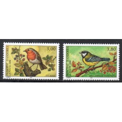 Timbres Andorre Yvert No 470-471 Nature, faune, Oiseaux neuf ** 1996