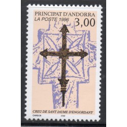 Timbre Andorre Yvert No 474 Croix de Sant Jaume d'Engordany neuf ** 1996