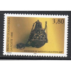 Timbre Andorre Yvert No 475 Encensoir de Santa Eulalia d'Encamp neuf ** 1996