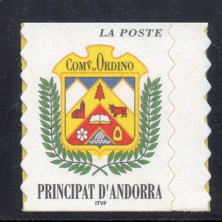 Timbre Andorre Yvert No 502 Comu D'Ordino Adhésif 1998