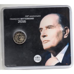 2 euros commémorative France 2016 BU François Mitterrand piece de monnaie €