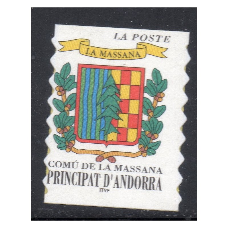 Timbre Andorre Yvert No 512 Comu De la Massana Adhésif neuf 1999