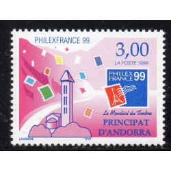 Timbre Andorre Yvert No 518 Philexfrance 99 neuf ** 1999