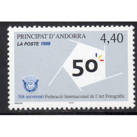 Timbre Andorre Yvert No 521 Art Photographique neuf ** 1999