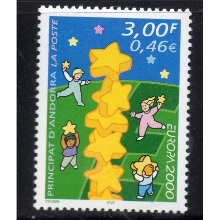 Timbre Andorre Yvert No 529 Europa Etoiles neuf ** 2000