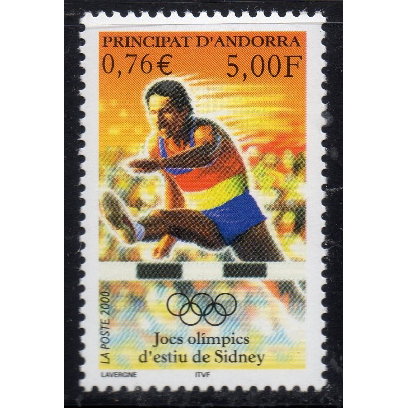 Timbre Andorre Yvert No 534 Jeux olympique de Sydney neuf ** 2000