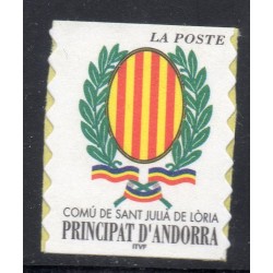 Timbre Andorre Yvert No 542 Comu Sant Julia de loria adhésif 2001