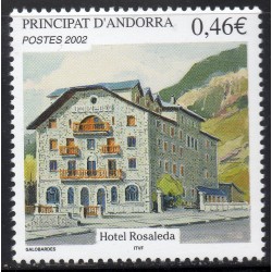 Timbres Andorre Yvert No 567 Hotel Roseleda neuf ** 2002