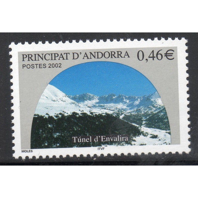 Timbres Andorre Yvert No 572 Tunnel d'Envalira neuf ** 2002