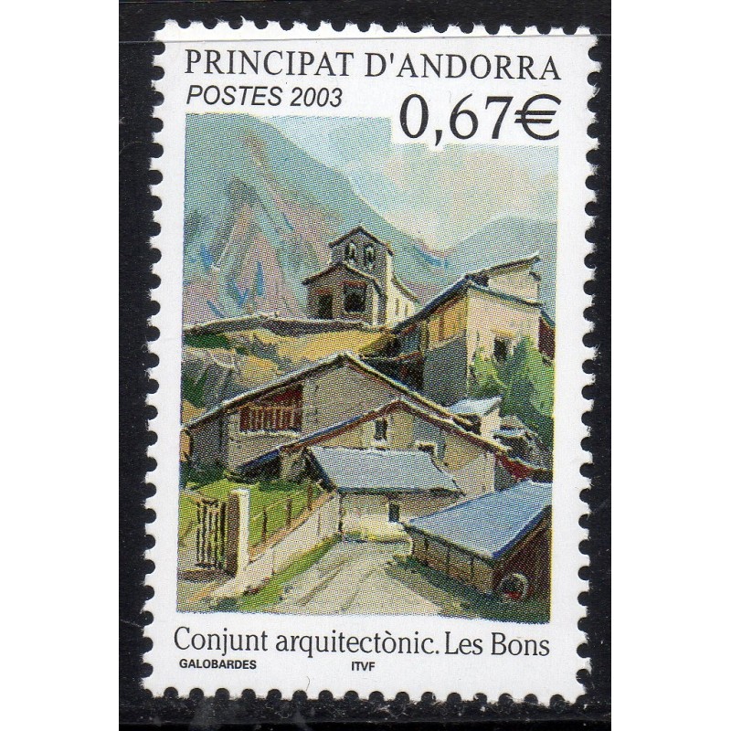 Timbres Andorre Yvert No 578 Village, Les Bons neuf ** 2003